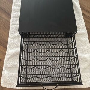 Black Metal Wine Rack